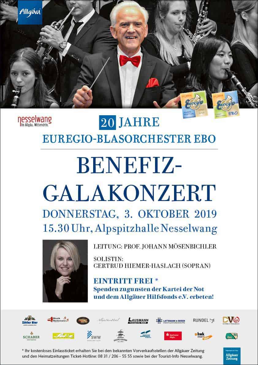 Benefiz-Galakonzert des EUREGIO-Blasorchesters (EBO) zum 20-jährigen Bestehen