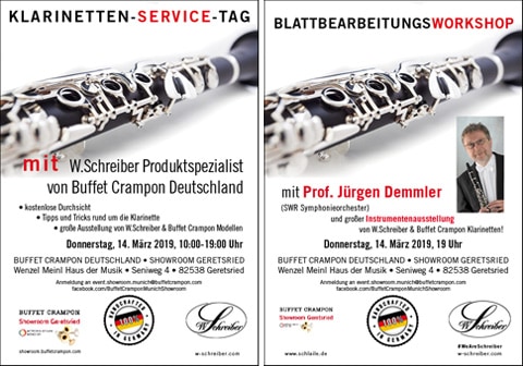 Klarinetten-Service-Tag und Blattbearbeitungsworkshop mit Prof. Jürgen Demmler