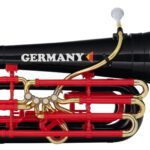 Kunststoff-Tuba in schwarz-rot-gold